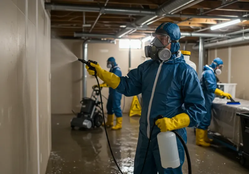 Basement Sanitization and Antimicrobial Treatment process in Prairie Heights, WA